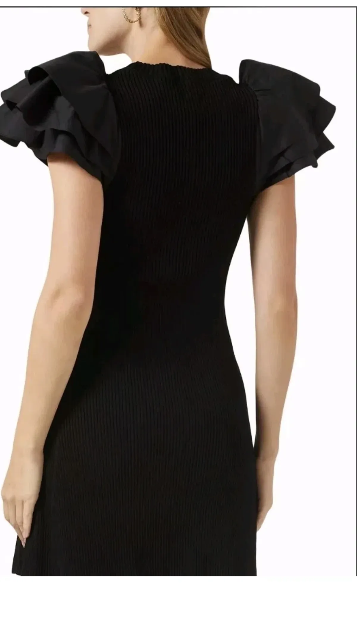 Aje Questa Puff Mini Dress Black s.M - Image 6