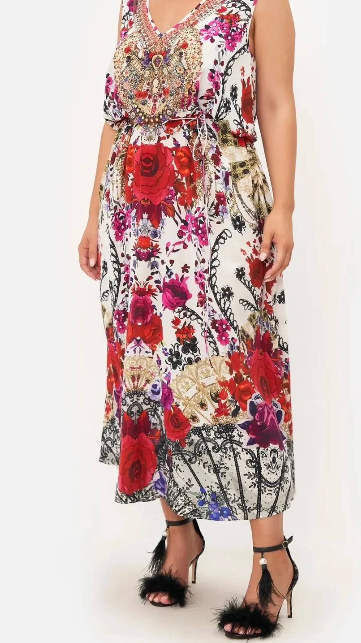 Camilla Reign of roses v neck racerback dress s.XXL  - Image 2