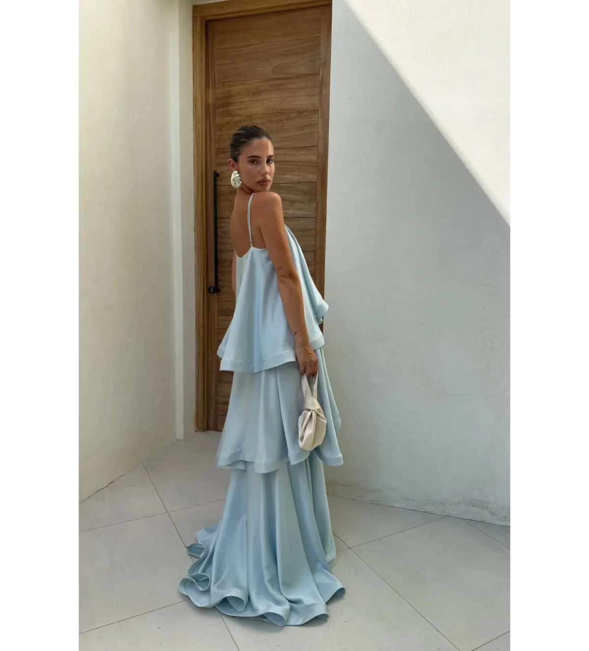 Elliatt Tilly Tiered Maxi Dress in Blue Size AU 14 - Image 2