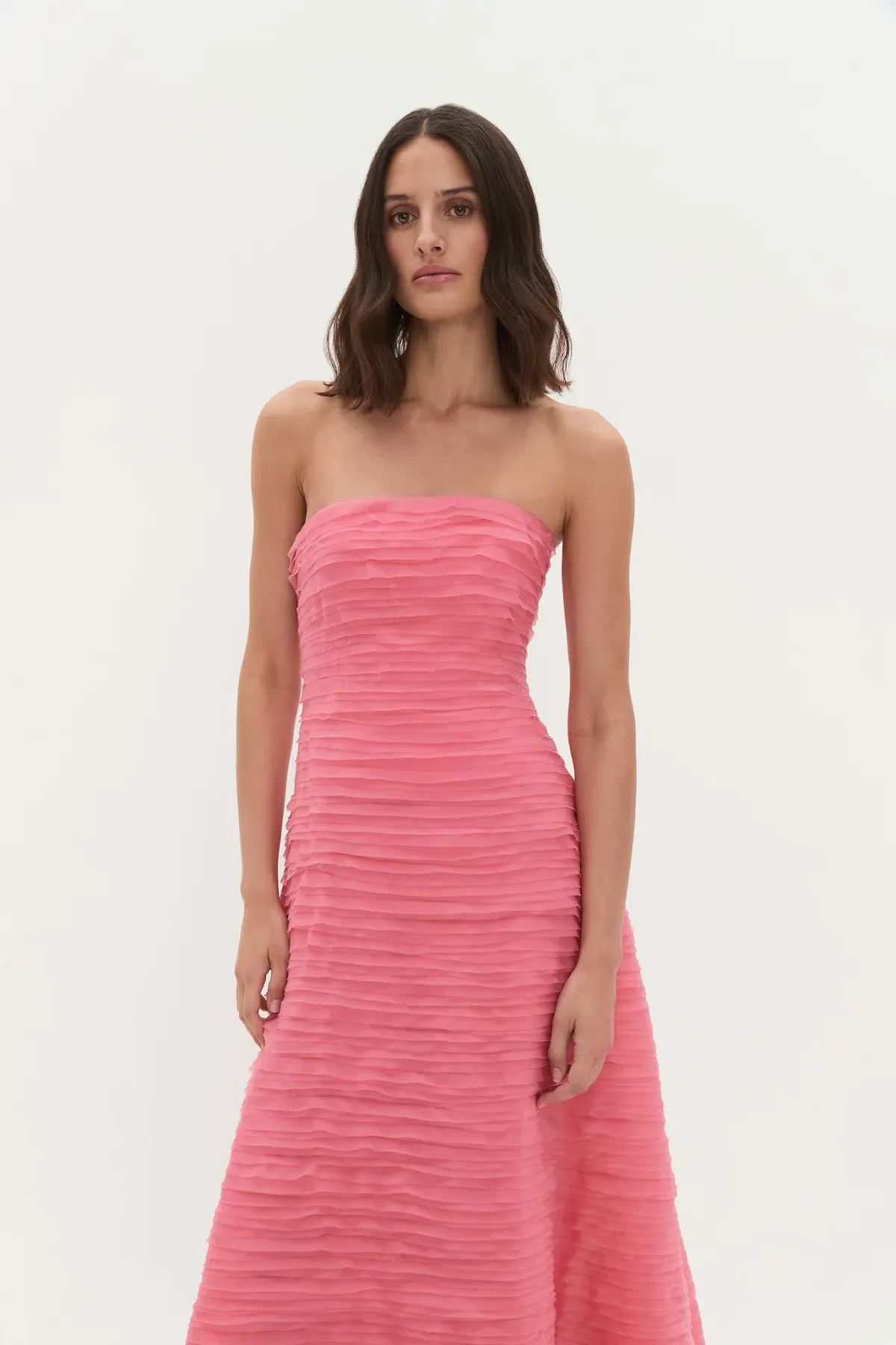 Aje Soundscape Maxi Dress in Guava Pink Size AU 8 - Image 2