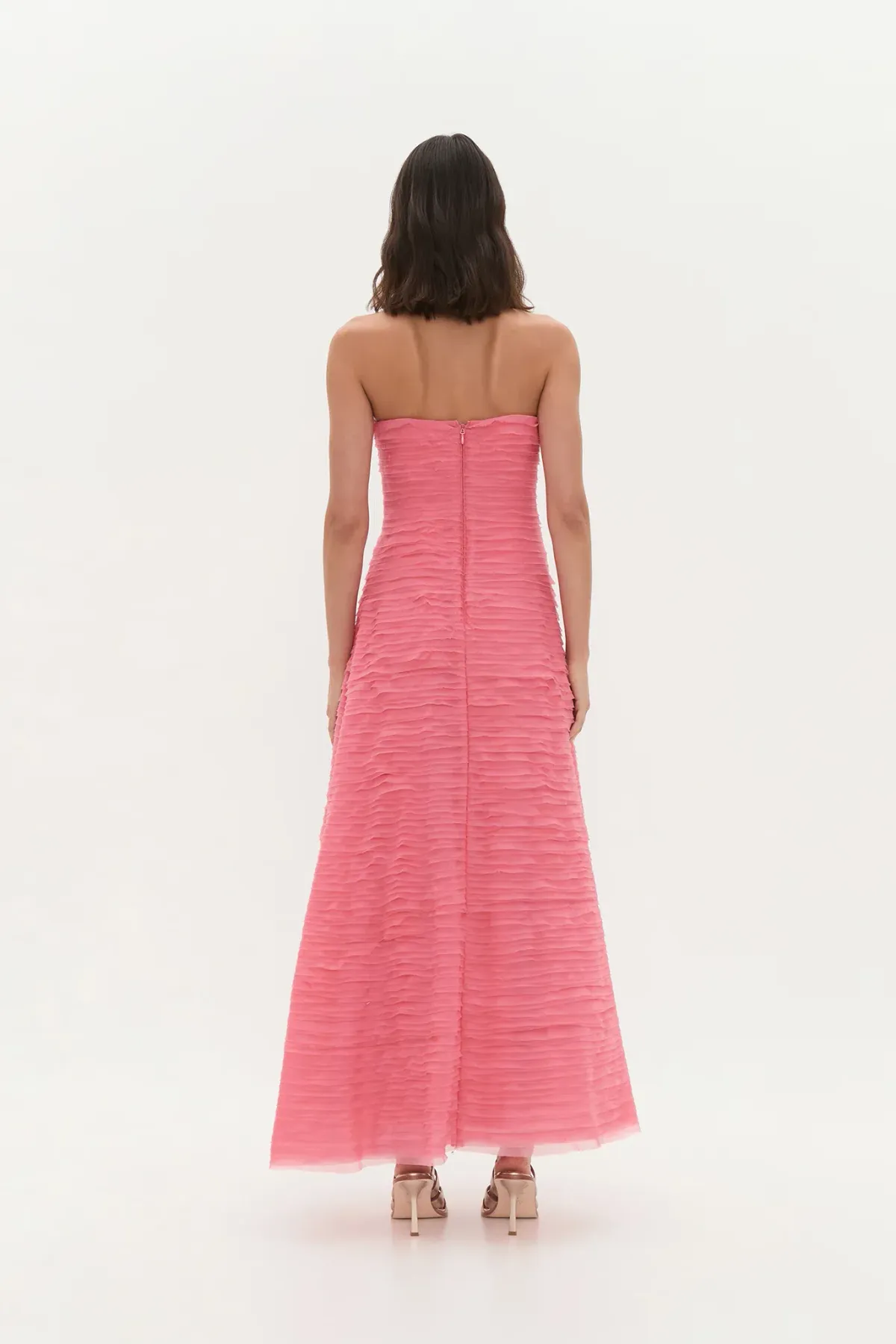 Aje Soundscape Maxi Dress in Guava Pink Size AU 8 - Image 3