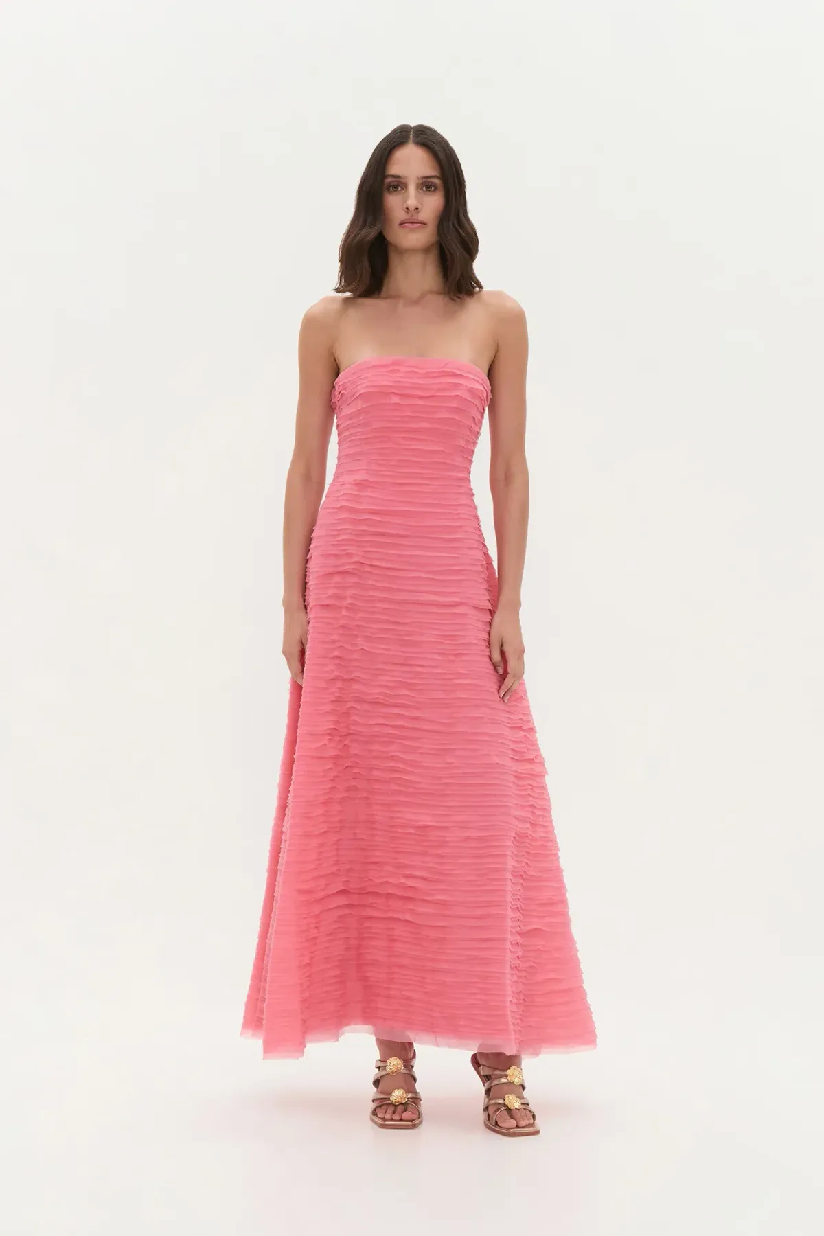Aje Soundscape Maxi Dress in Guava Pink Size AU 8 - Image 1
