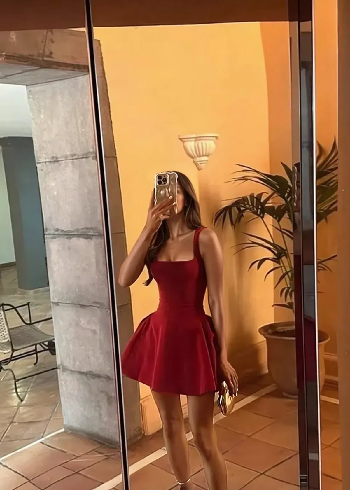 YOJANI BOUTIQUE VIVIENNE DRESS SCARLET SIZE XXS - Image 2