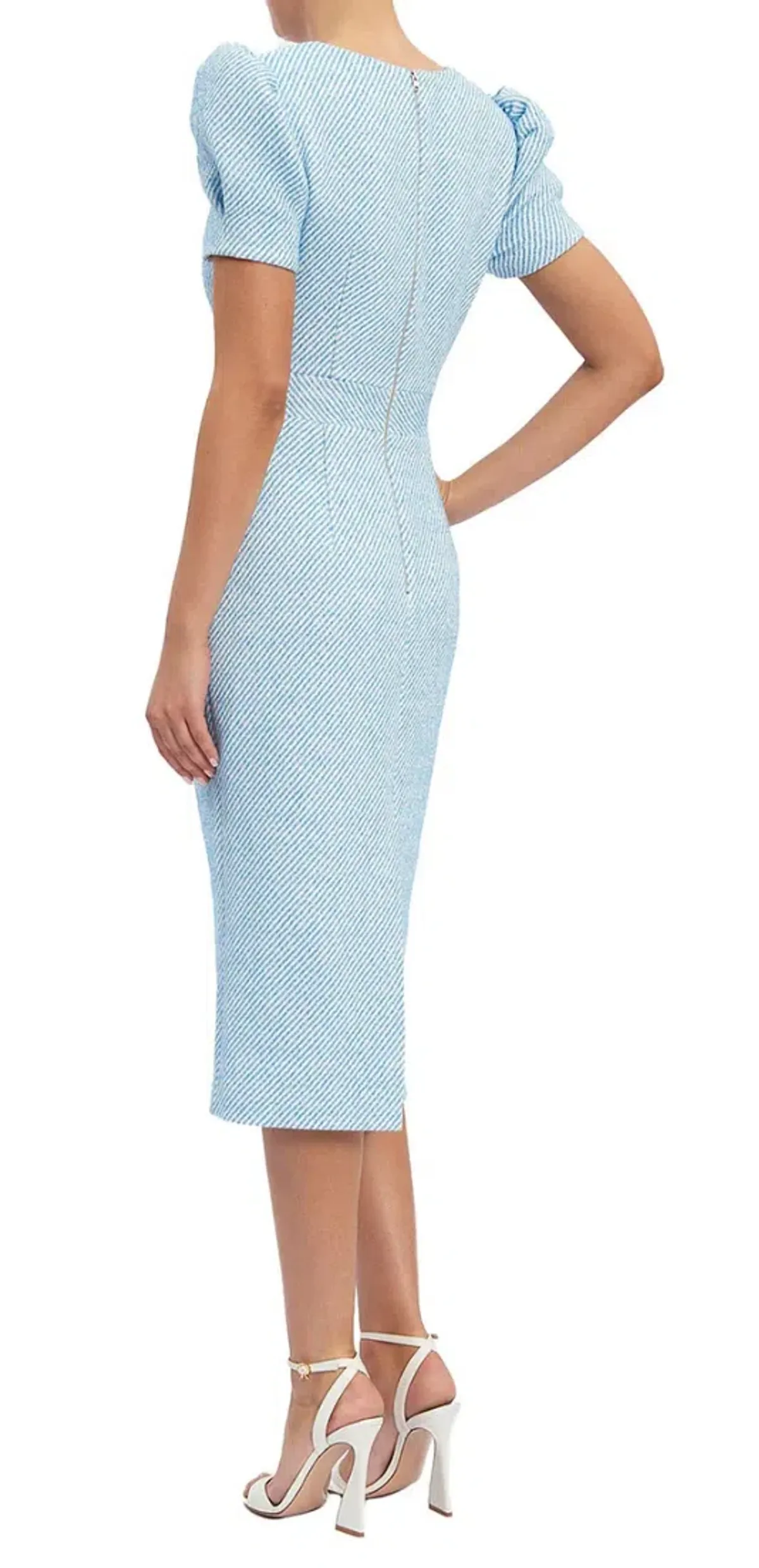 Rebecca Vallance Charlene Midi Blue & White Size AU10 - Image 2