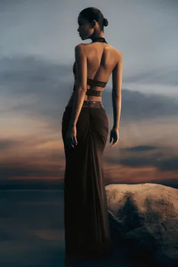 MESHKI Siren Halter Top & Maxi Skirt. Size S / AU 8 for rent on The Volte - image 6