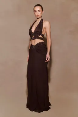 MESHKI Siren Halter Top & Maxi Skirt. Size S / AU 8 for rent on The Volte - image 9