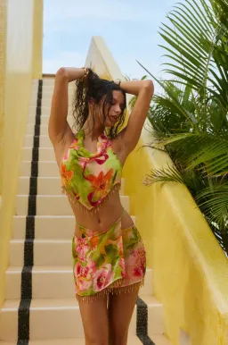 BYDEE SIRENA TOP & MINI SKIRT IN FLORITA. SIZE S / AU 6-8 for rent on The Volte - image 8