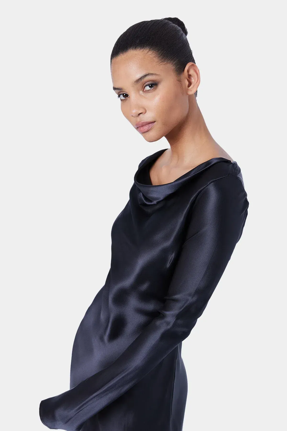 Ginia, Asym Splice LS Dress, Size M - Image 3