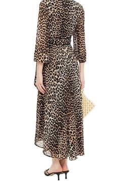 Ganni Leopard georgette wrap dress for rent on The Volte - image 2
