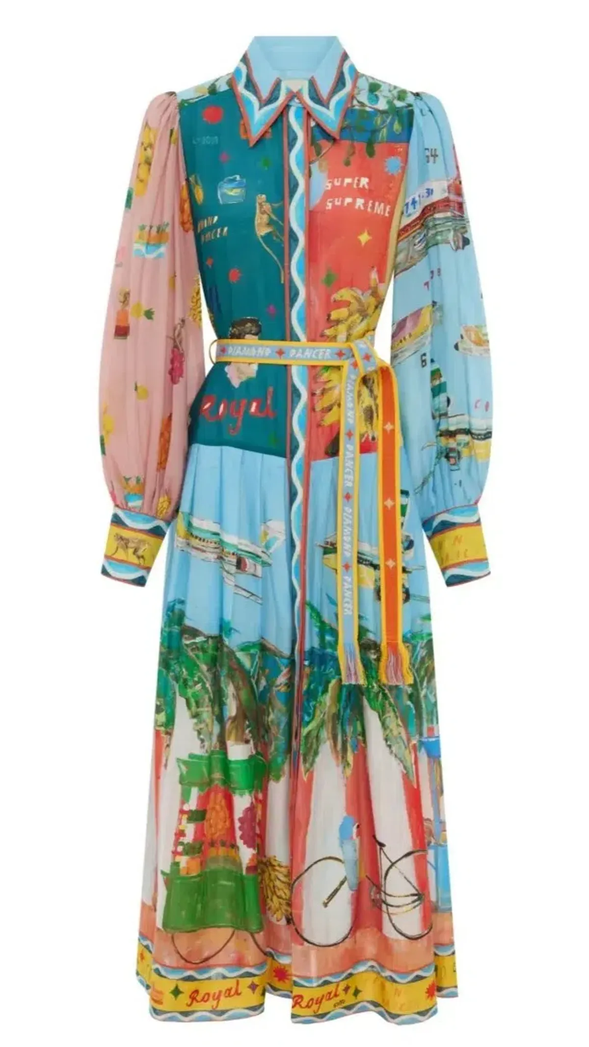 Alemais All Aboard Shirtdress Multi Size AU 16 - Image 3
