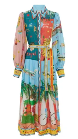 Alemais All Aboard Shirtdress Multi Size AU 16 for rent on The Volte - image 3