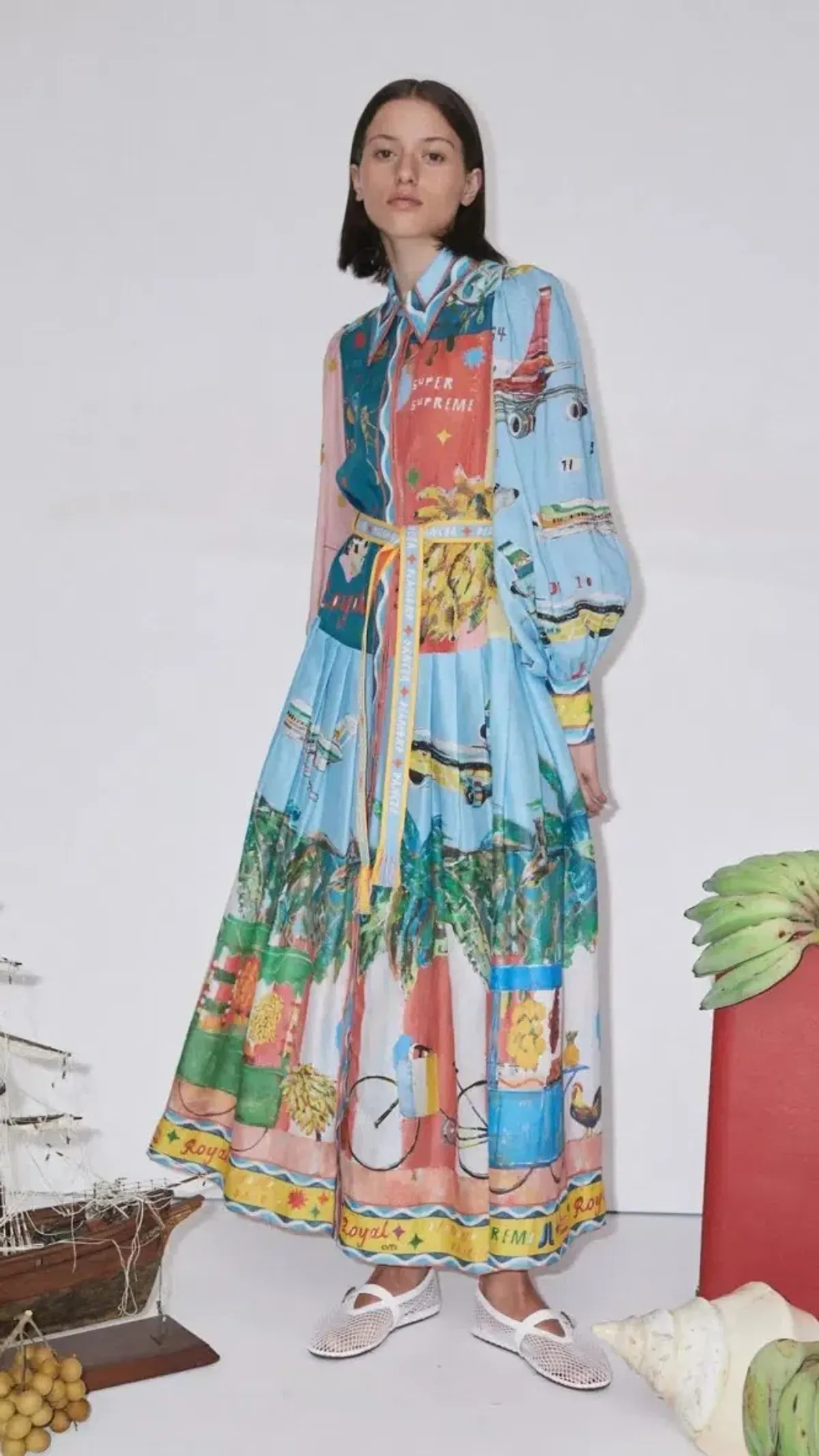 Alemais All Aboard Shirtdress Multi Size AU 16 - Image 4