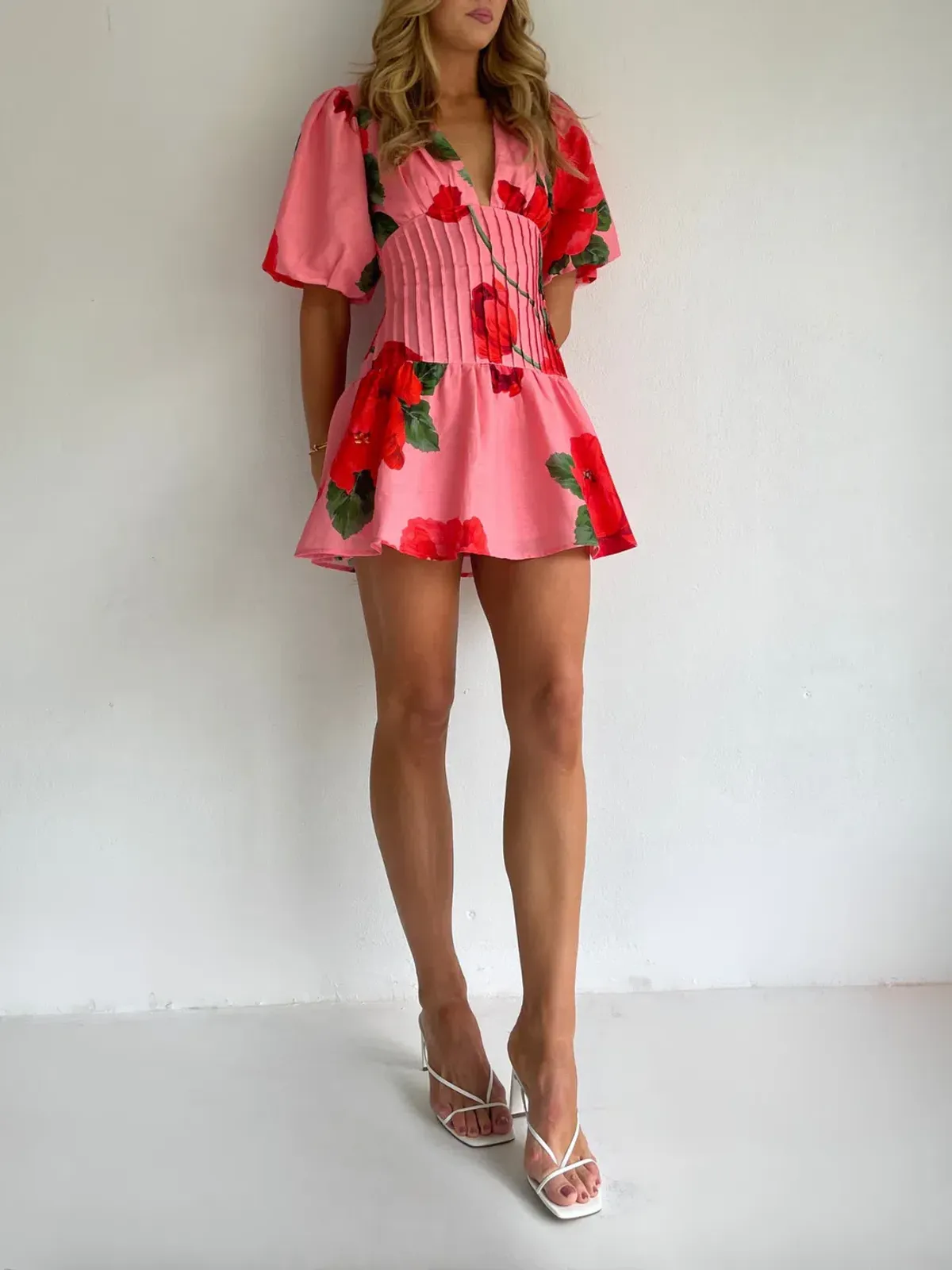 By Nicola Neve Mini Dress size 10 Raspberry Bloom - Image 3