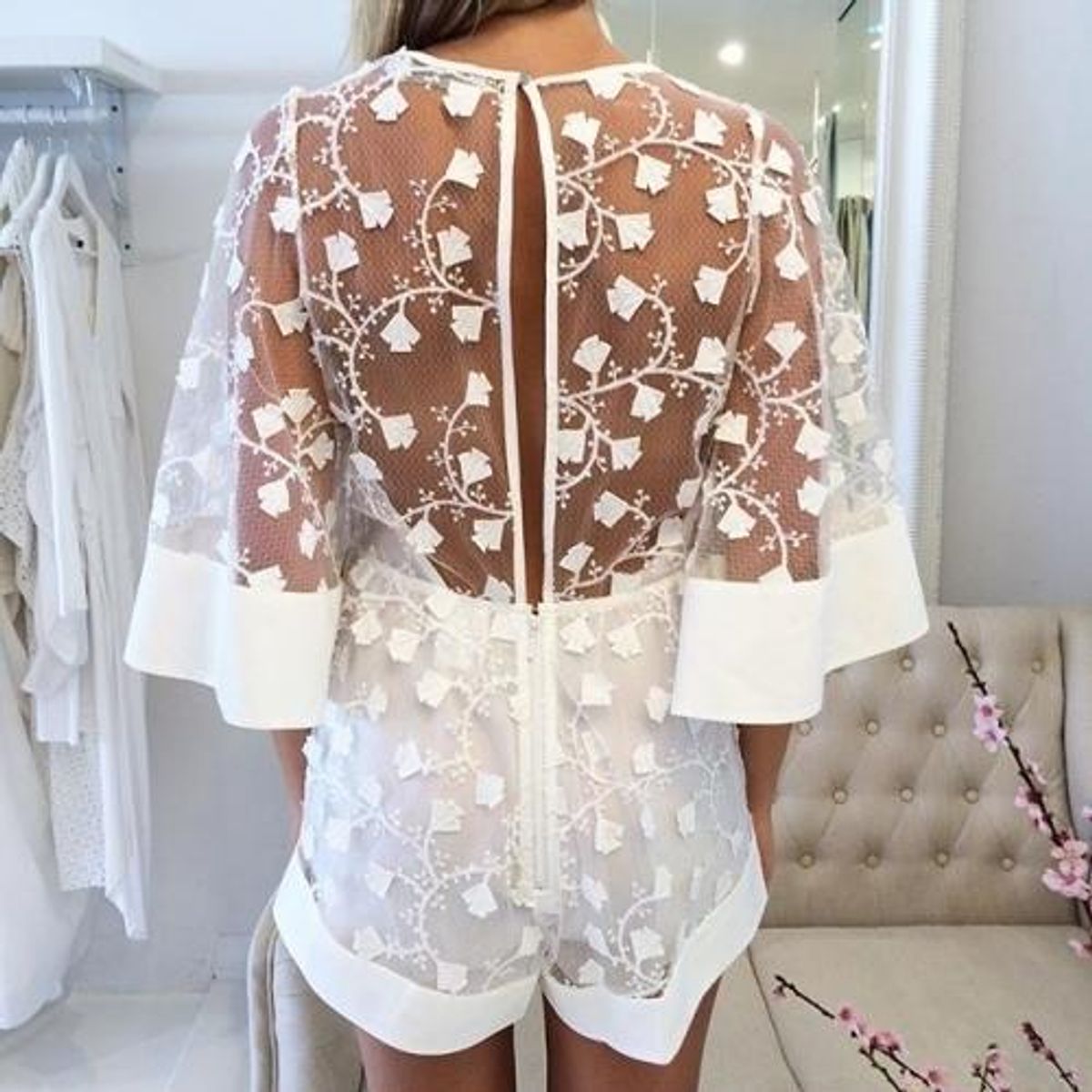 Alice McCall Gypsy Eyes Playsuit White size 6 - Image 2