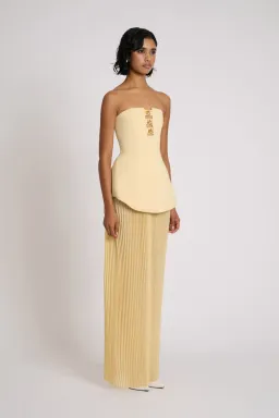 Eliya The Label Leo Dress in Lemon Size AU10 for rent on The Volte - image 2