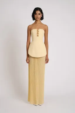 Eliya The Label Leo Dress in Lemon Size AU10 for rent on The Volte - image 1