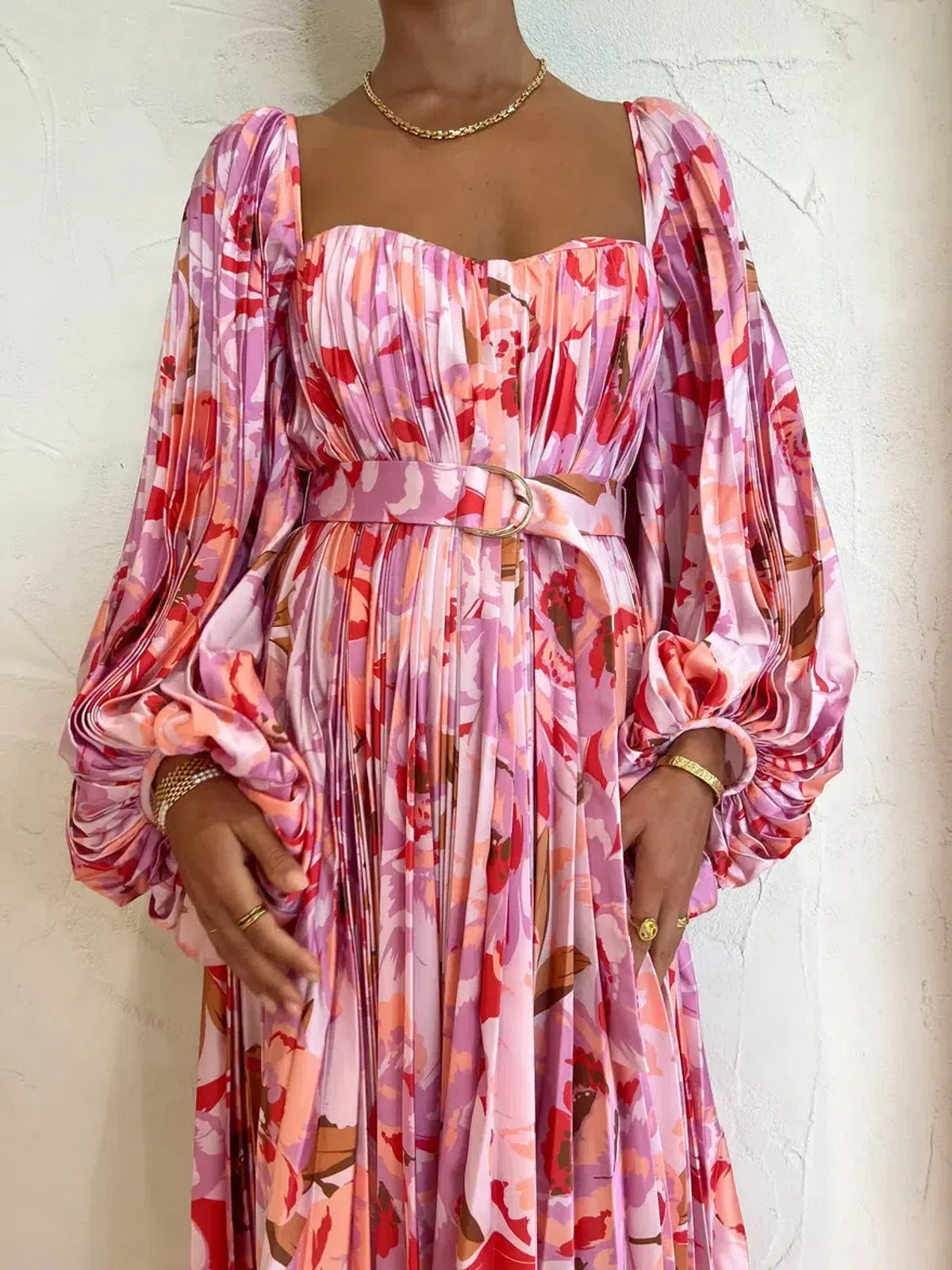 Acler Lothair Midi Dress In Peony Harvest Size 14 - Image 3