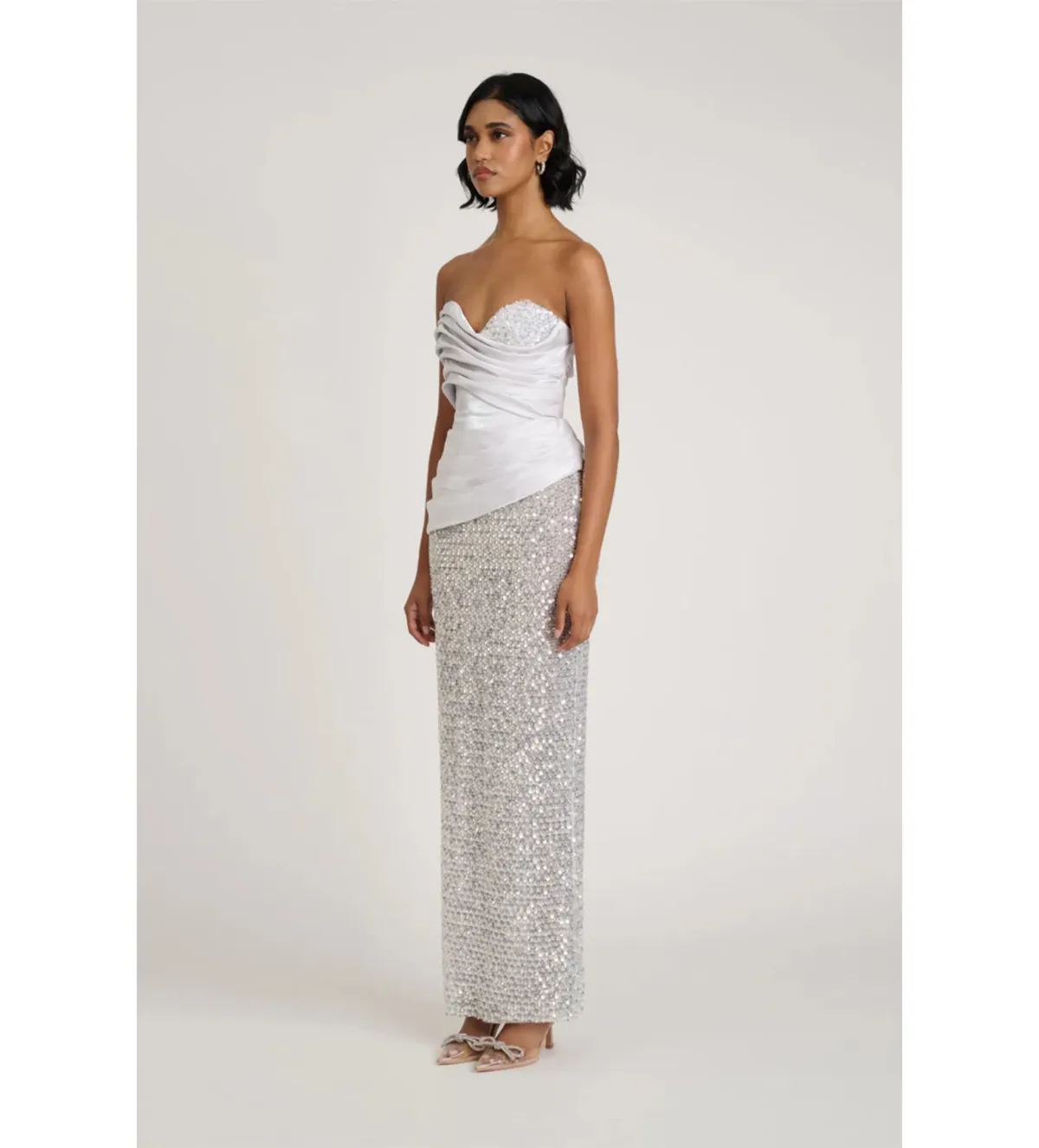 Eliya The Label Gia Gown in Silver Size AU8 - Image 2