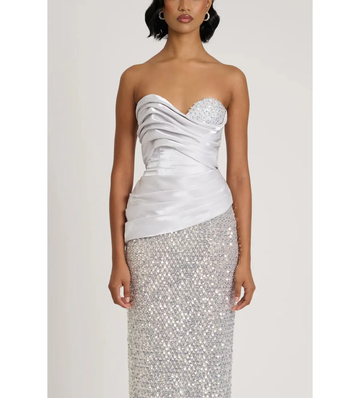 Eliya The Label Gia Gown in Silver Size AU8 - Image 4