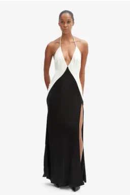 Yve Contrast Halter Dress for rent on The Volte - image 3