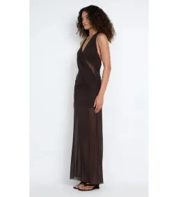 Bec & Bridge Deija Halter Maxi Dress Dark Chocolate Size 8 for rent on The Volte - image 2