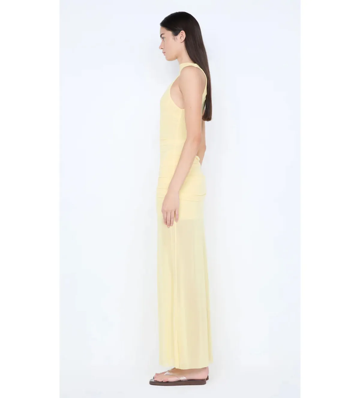 Bec & Bridge Blaine Drape Maxi Dress Butter Size 8 - Image 4
