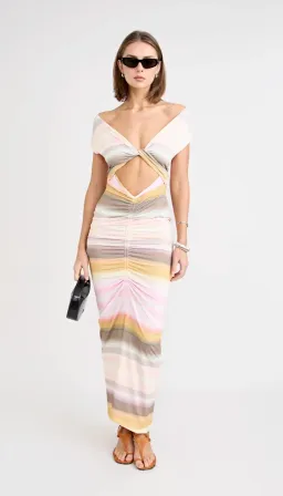 Elara Dress Peach - Pfeiffer - XS for rent on The Volte - image 2