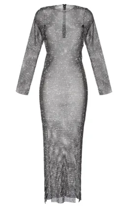 SANTA Brands Black diamonds maxi dress for rent on The Volte - image 3