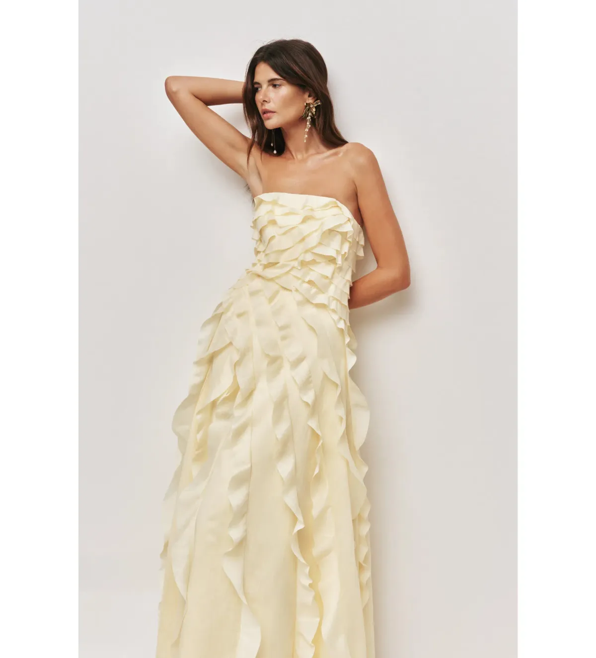 Aje Allairie Gown in Butter Yellow Size AU12 - Image 2