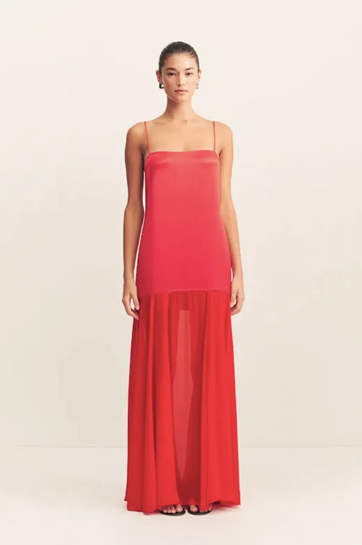 Moraya Dropped Waist Maxi Dress - Chilli - Size AU6 - Image 1