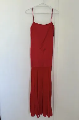 Moraya Dropped Waist Maxi Dress - Chilli - Size AU6 for rent on The Volte - image 4