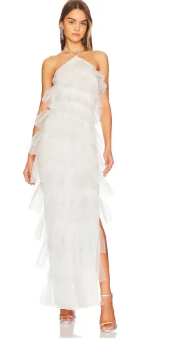 The Bar Henri Gown in Blanc Sparkle Size 8 for rent on The Volte - image 1