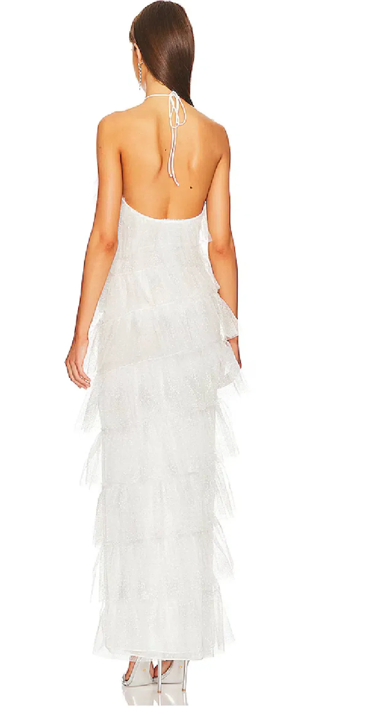 The Bar Henri Gown in Blanc Sparkle Size 8 - Image 2