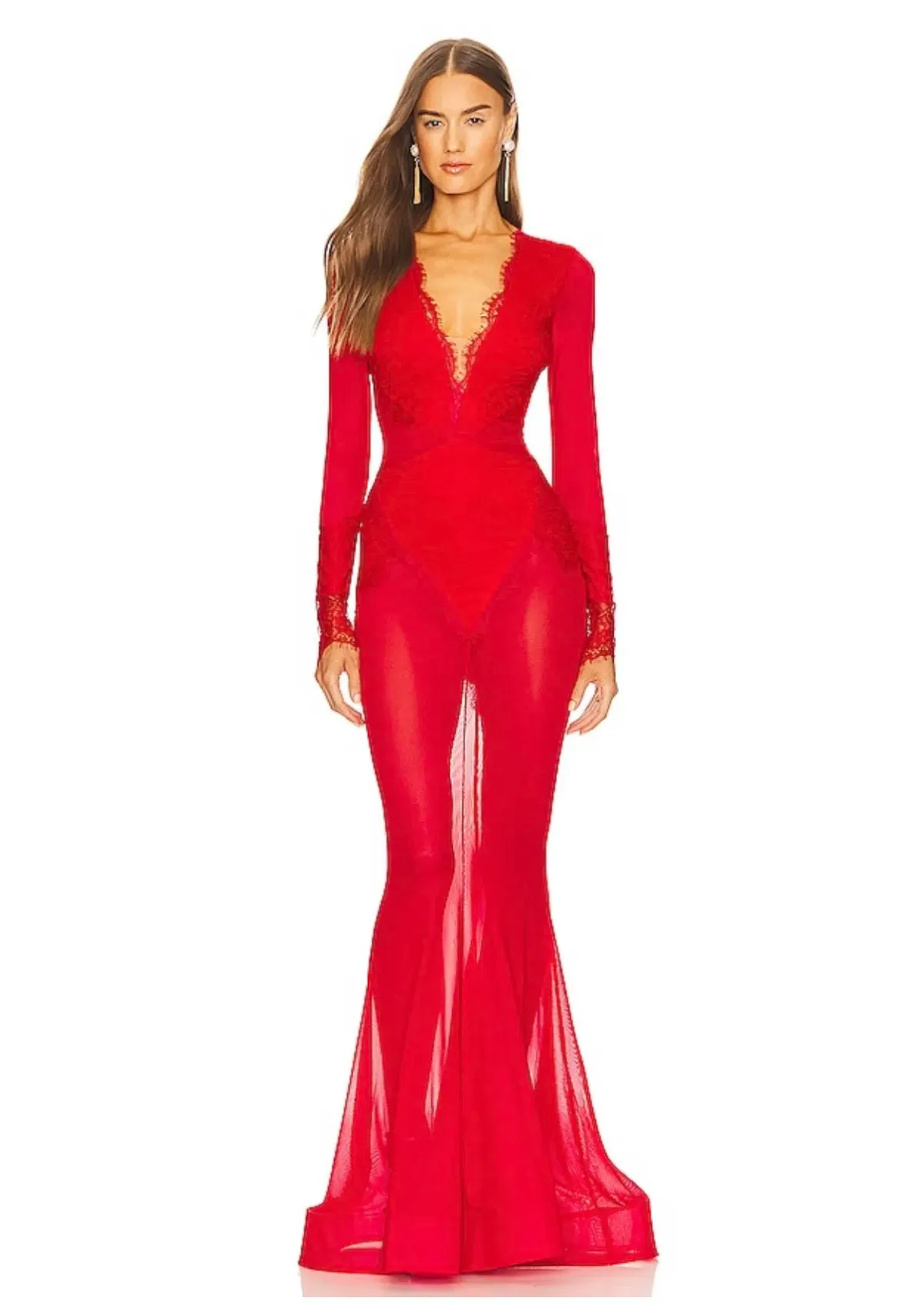 x REVOLVE Martin Gown in Red Michael Costello - Image 1