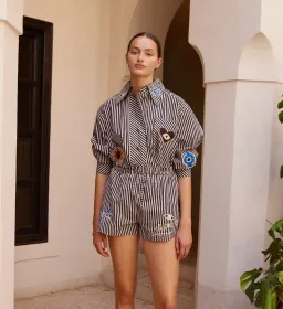 Sirocco Embroidered Shirt & shorts for rent on The Volte - image 4