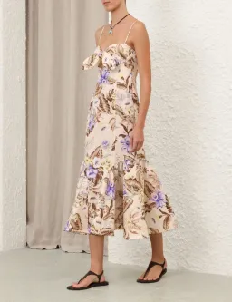 Zimmermann Coco Tie Front Midi Dress | Size 2 (AU 12) for rent on The Volte - image 3