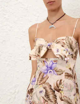 Zimmermann Coco Tie Front Midi Dress | Size 2 (AU 12) for rent on The Volte - image 5