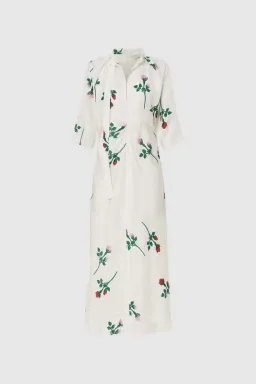 Oroton Rosebud Tie Neck Silk Dress Size 12 for rent on The Volte - image 8