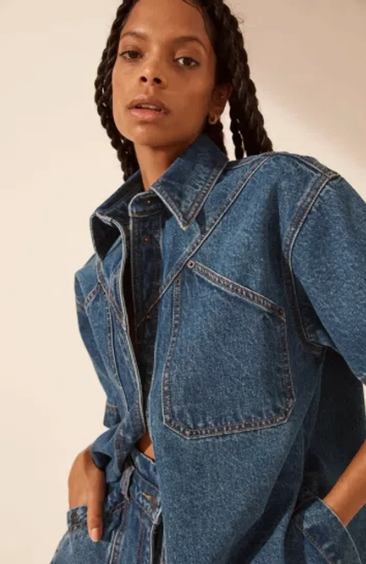 Raquel Short Sleeve Shirt and High Waisted Flared Short Set - Image 3