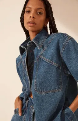 Raquel Short Sleeve Shirt and High Waisted Flared Short Set for rent on The Volte - image 3