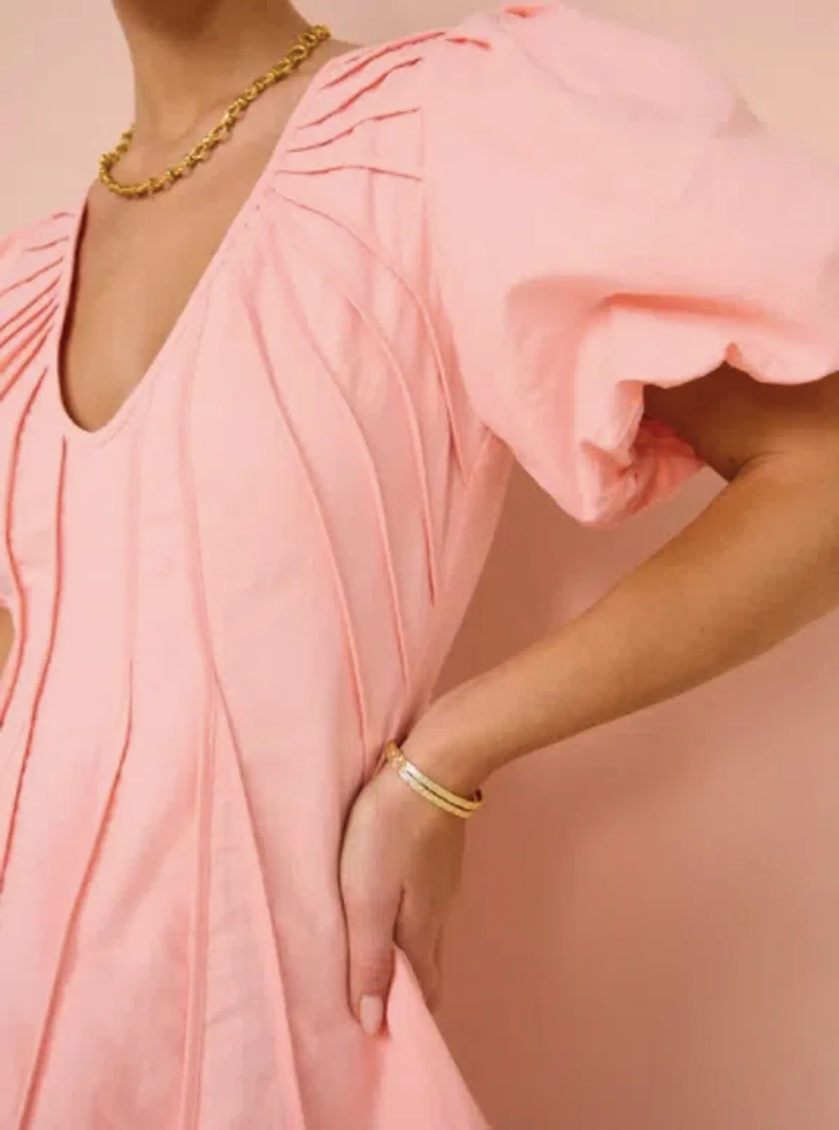 By Nicola Sea Loving S/S Mini Dress In Rockmelon - Image 3