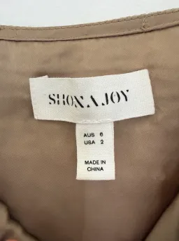 Shona Joy Bria Mini Dress in Gold for rent on The Volte - image 7