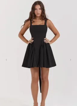 House of CB Black Bow Mini Dress size 8 for rent on The Volte - image 4