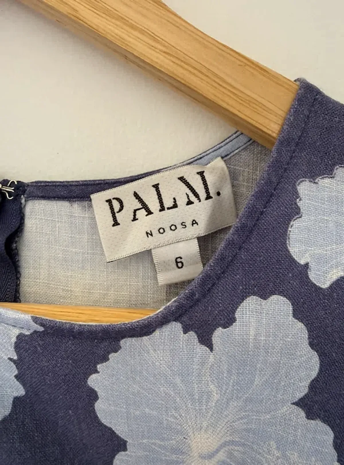 Palm Noosa Magnolia Dress in Blue Hibiscus - Image 6