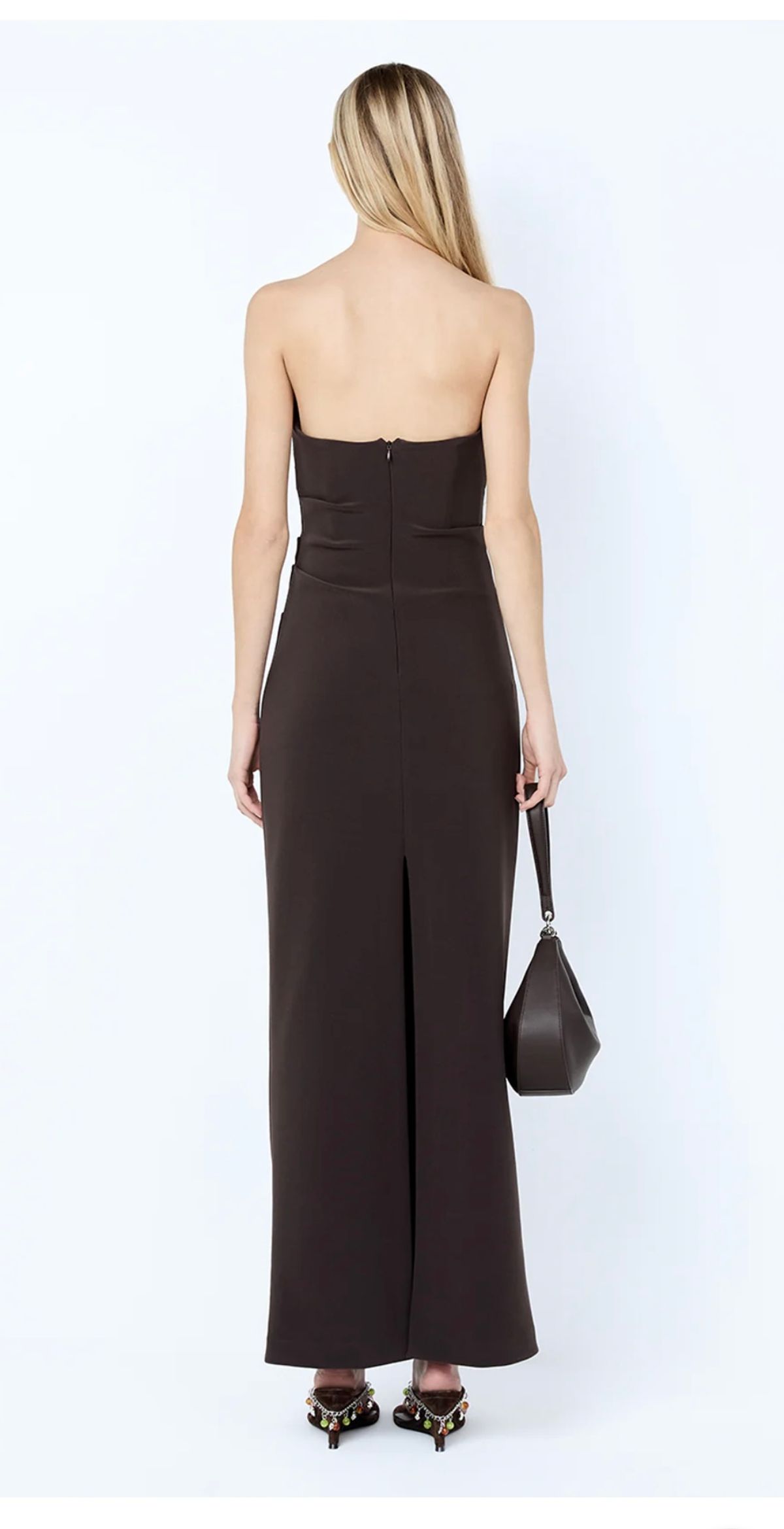 Bec and Bridge Lior strapless dress in espresso  - Image 3