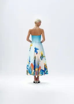 Justin Tong Aquarelle Midi Dress Multi Size 16 for rent on The Volte - image 7