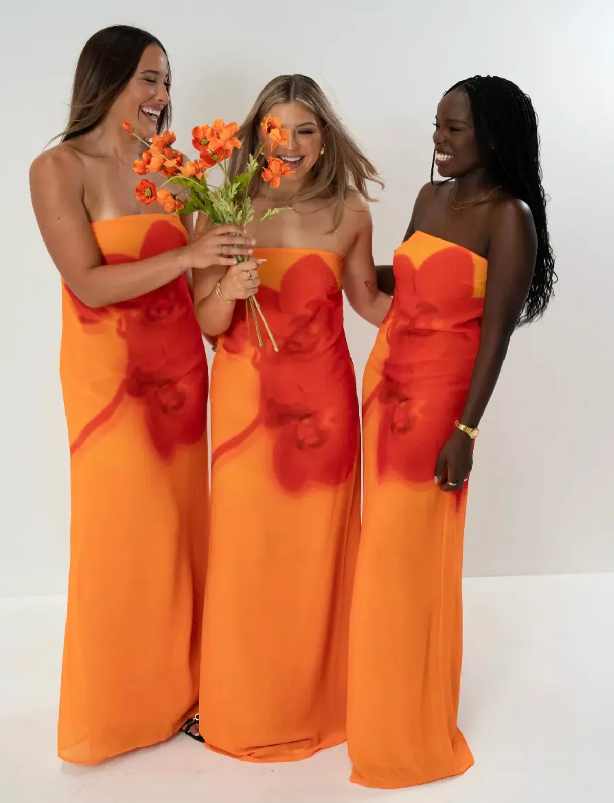 Meshki Amaya Strapless Chiffon Maxi Dress - Koi Orchid - Image 1