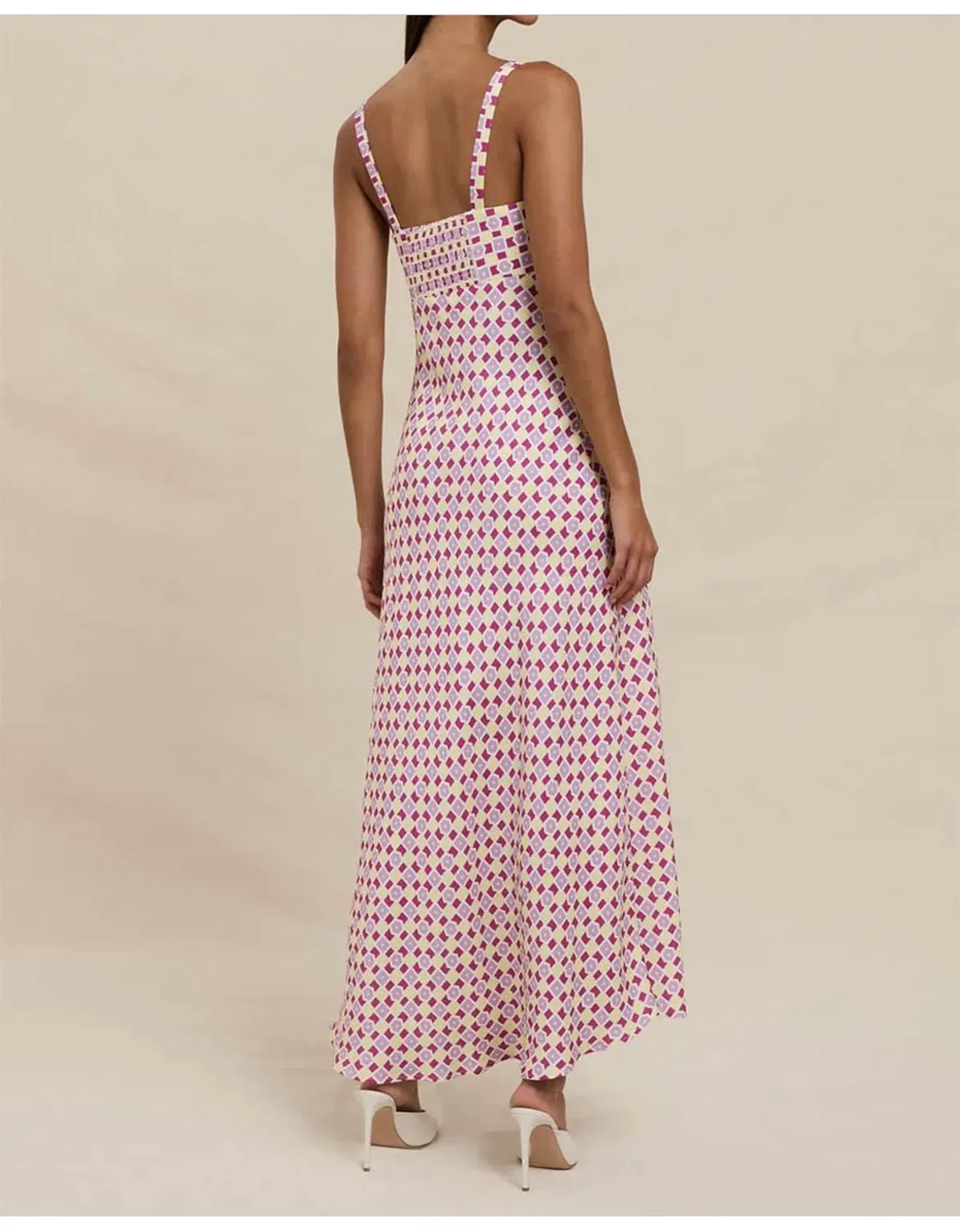 BY JOHNNY. Zinnia Geo Bias Midi Dress - Image 7