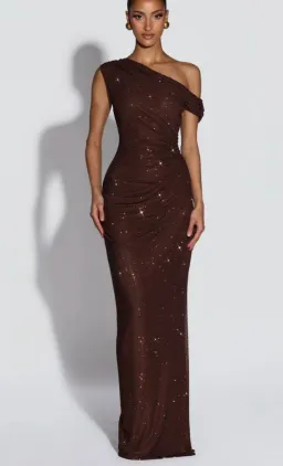 Ottilie Maxi Dress - Plum Brown Size S for rent on The Volte - image 1