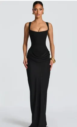 Cornelia Maxi Dress - Black Size S for rent on The Volte - image 1